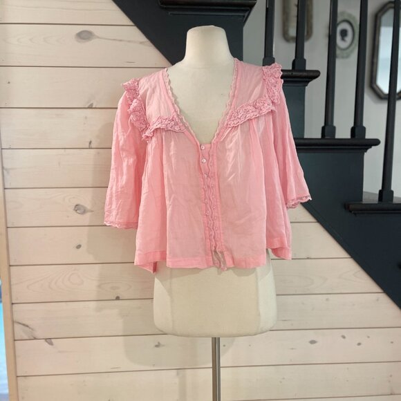 05 Free People Luna Top Mauve Glow NWOT Size Medium - Picture 5 of 9